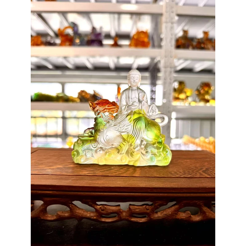 A90【琉璃撤柜捡漏】非遗传承琉璃摆件车挂