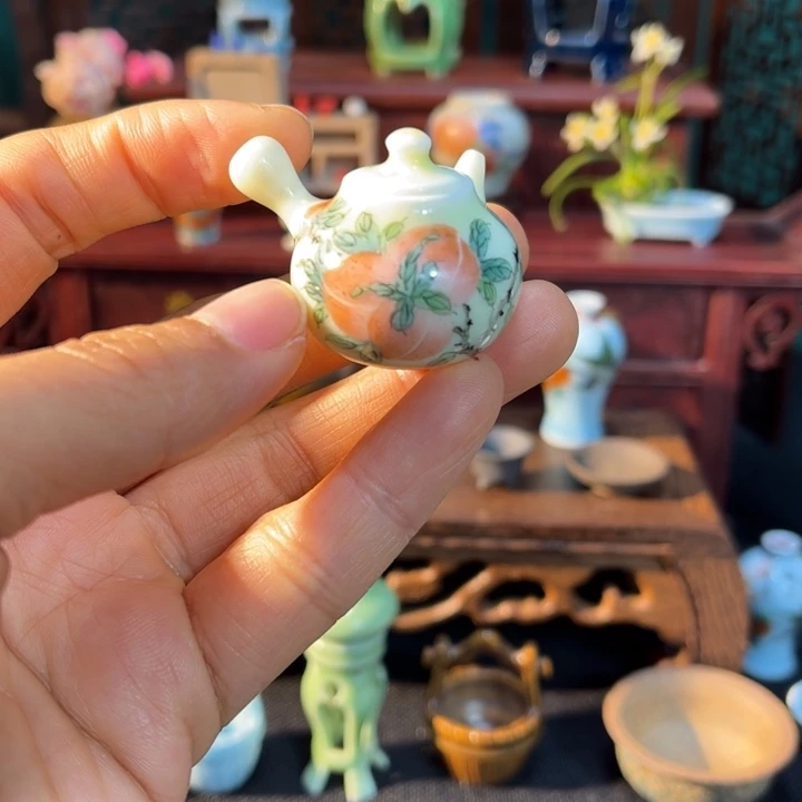 摆件贝***海微陶老王迷你花瓶