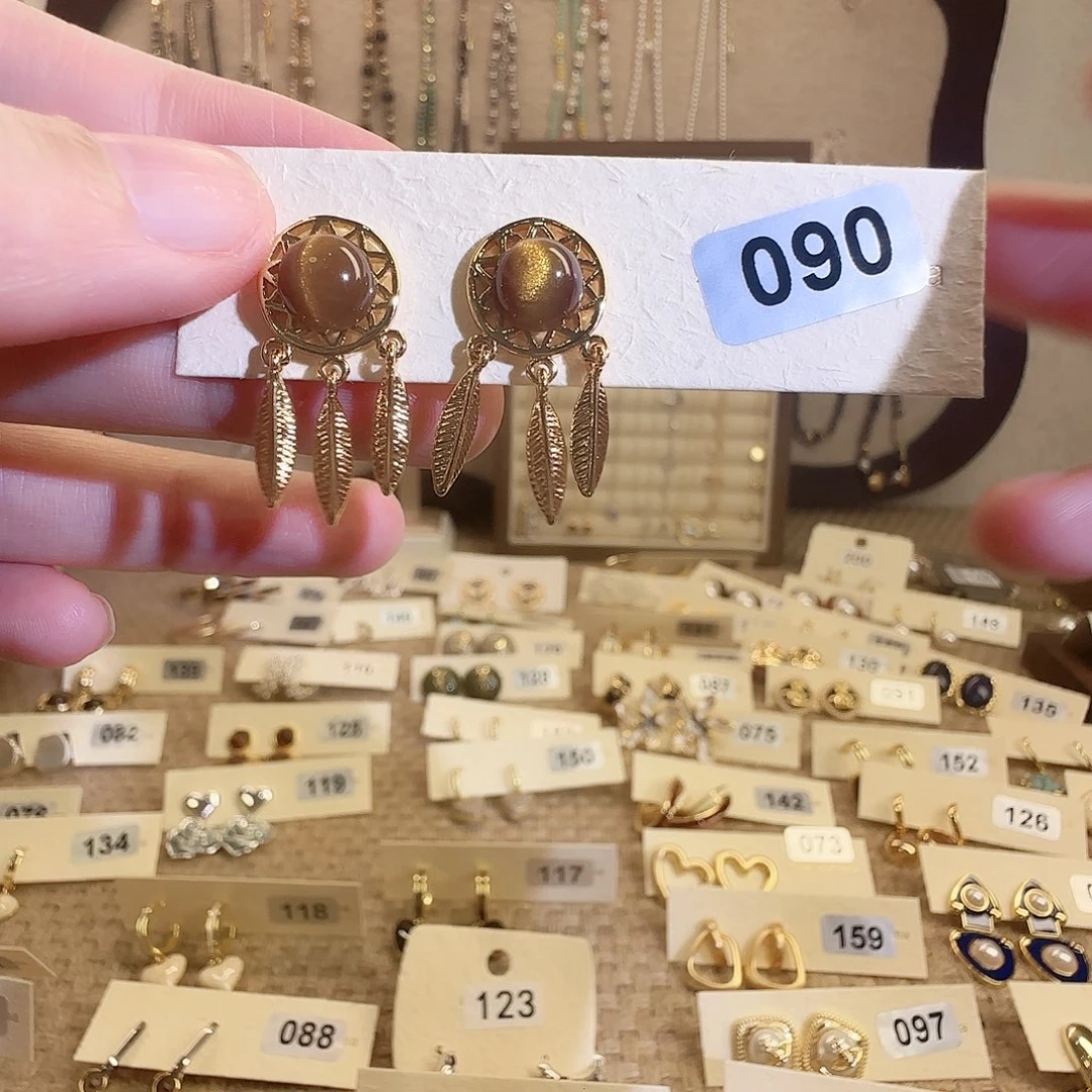 仿珍珠铜合金合金耳钉