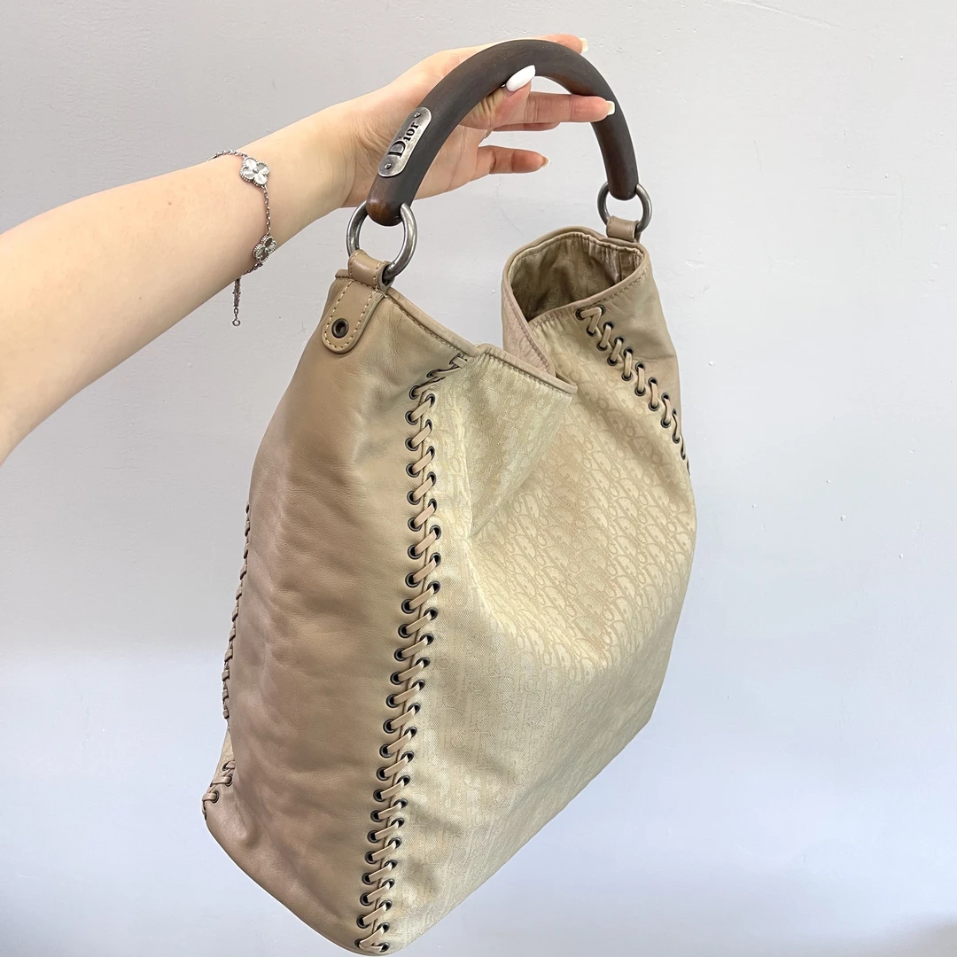 95新 DIOR/迪奥 木柄托特包050801