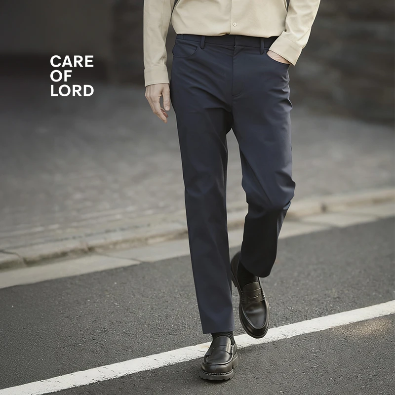 CARE OF LORD 领航员系列 春秋季通勤男士商务直筒休闲长裤165501