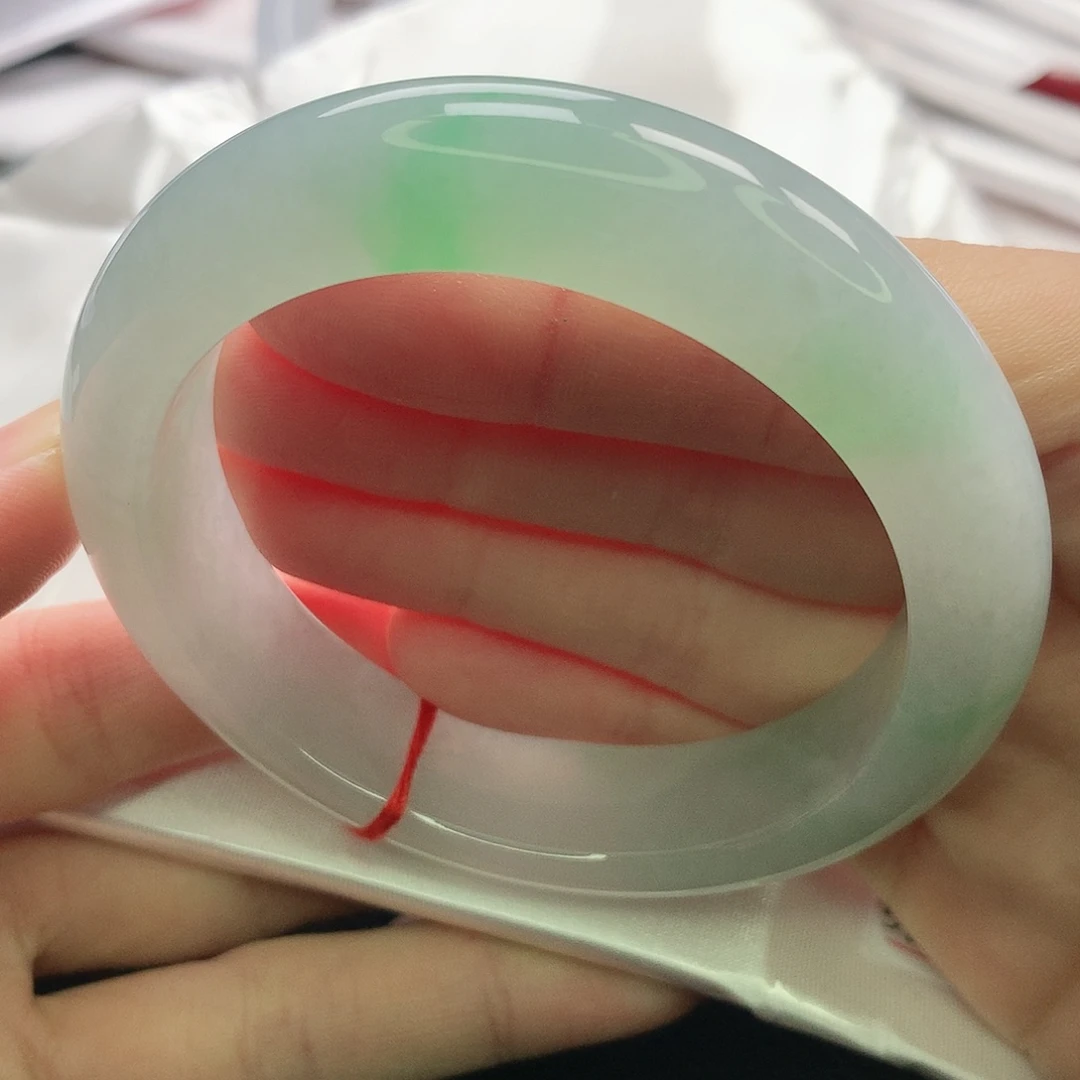 翡翠未镶嵌手镯缅甸5556厚装