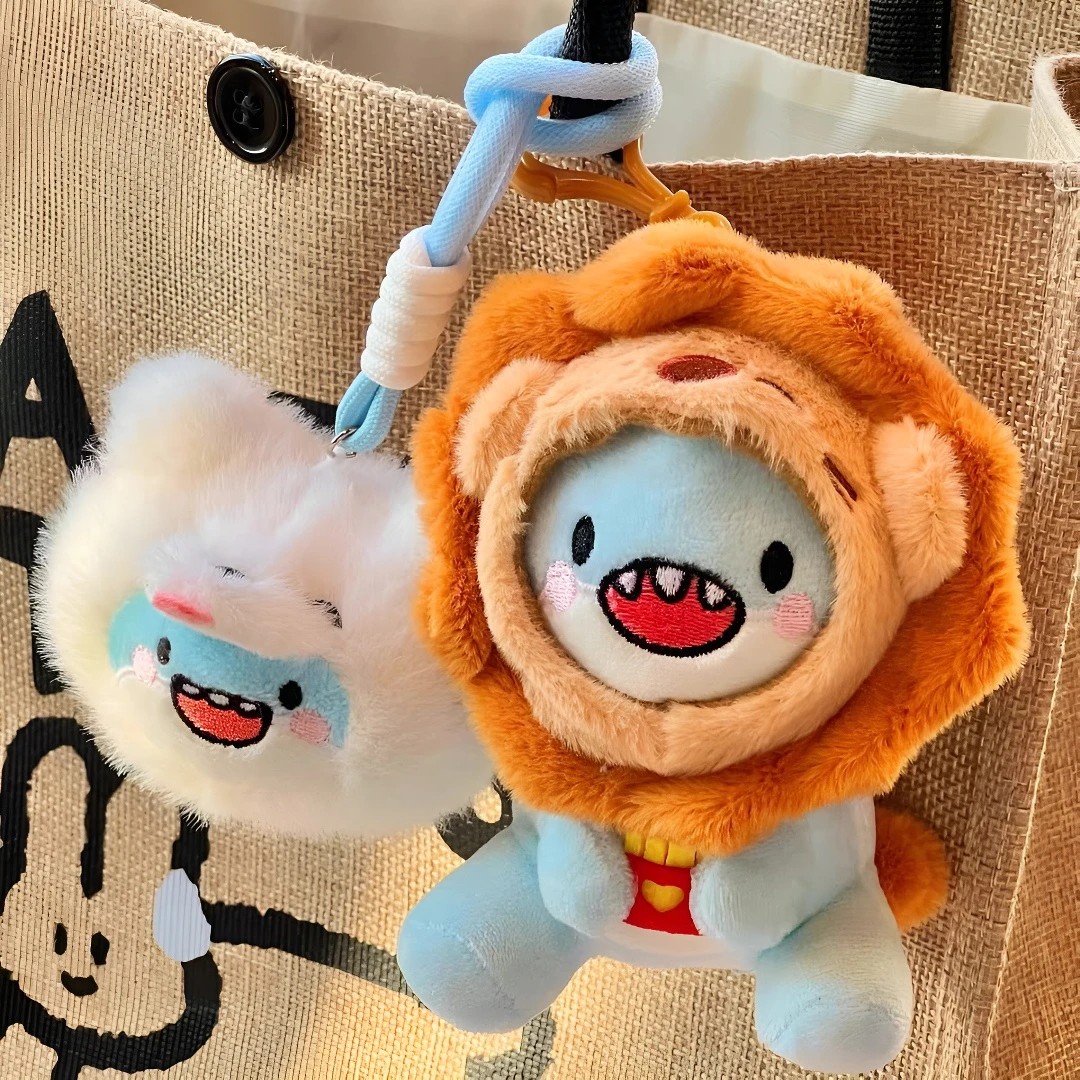 高颜值肥肥鲨毛绒玩具玩偶挂件莎头周边鲨狮弟薯条公仔小挂饰应援