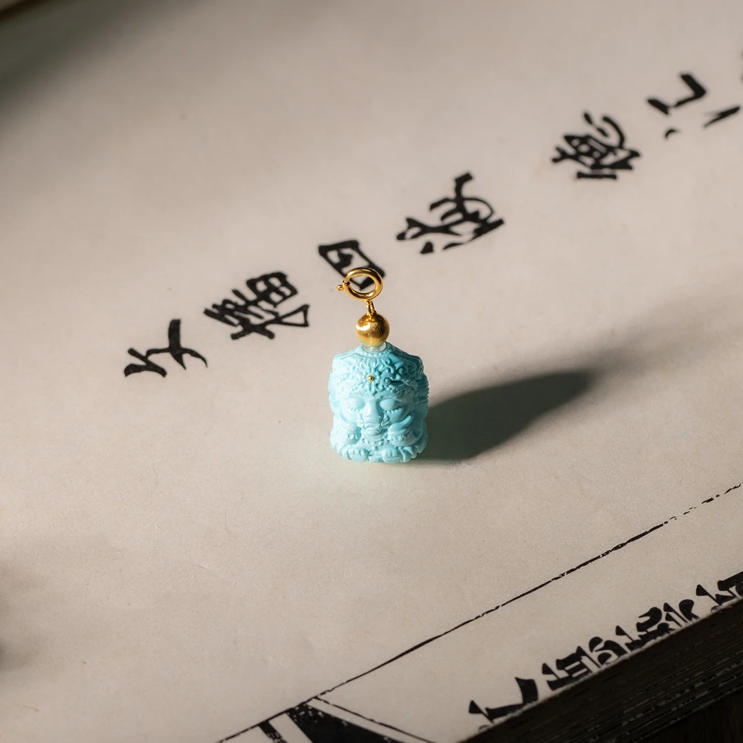 【世间臻宝】18K绿松象神滴流吊坠/Q1379/多样性发一件/2