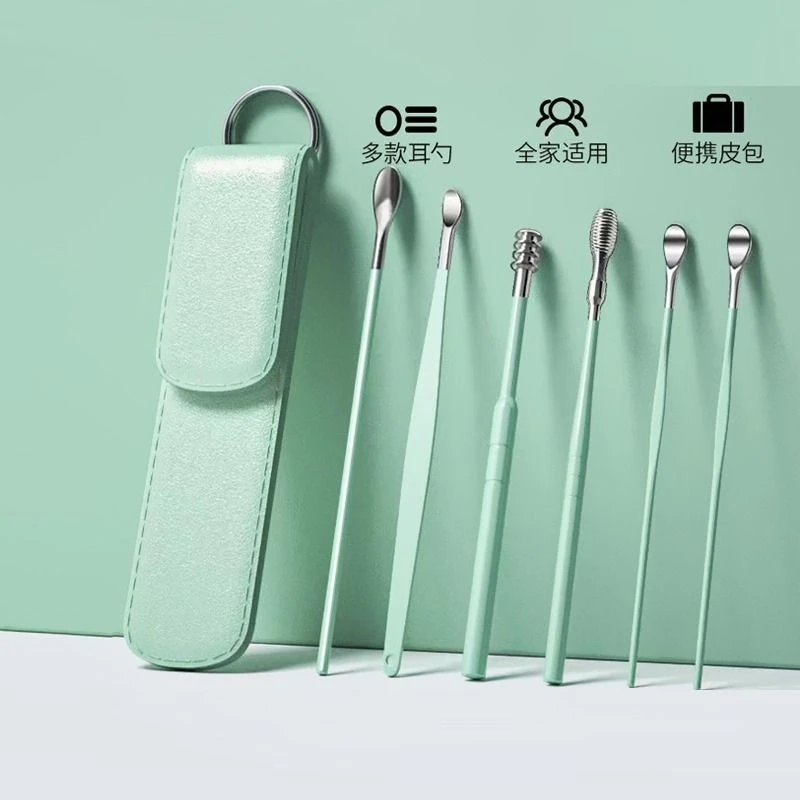 【新人专享】挖耳勺6件套掏耳勺成人家用采耳工具螺旋套装耳屎掏耳