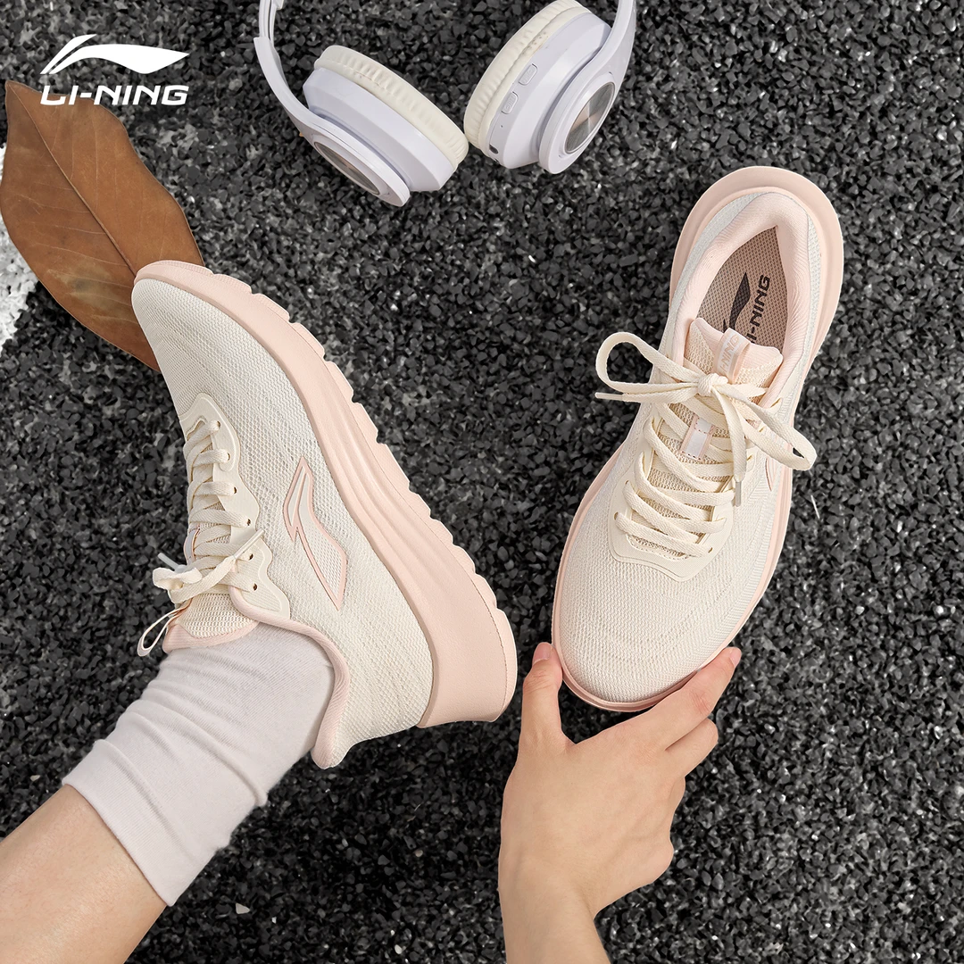 李宁轻羽跑步鞋女鞋夏季网面透气百搭小众休闲跑鞋低帮轻便运动鞋