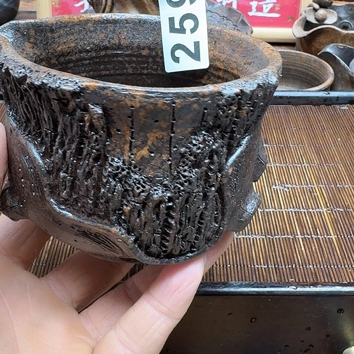 纯手工制作粗陶茶具
