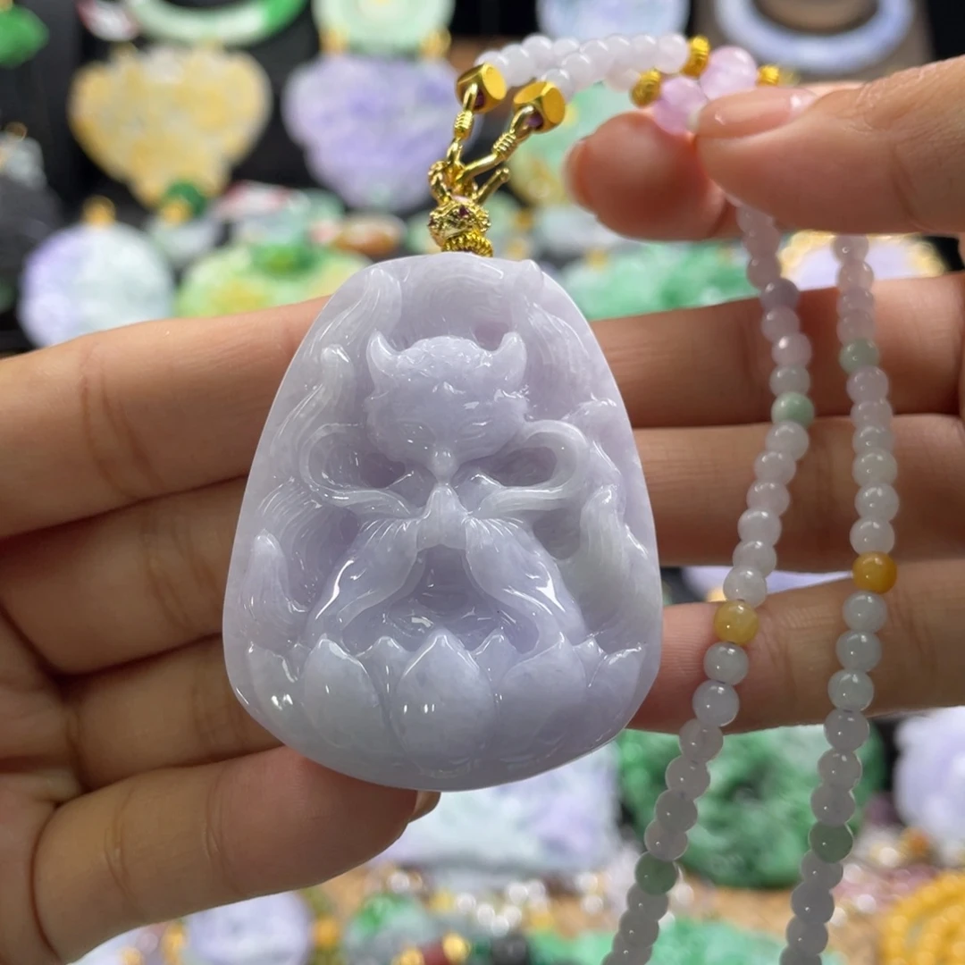 翡翠未镶嵌颈饰代编织