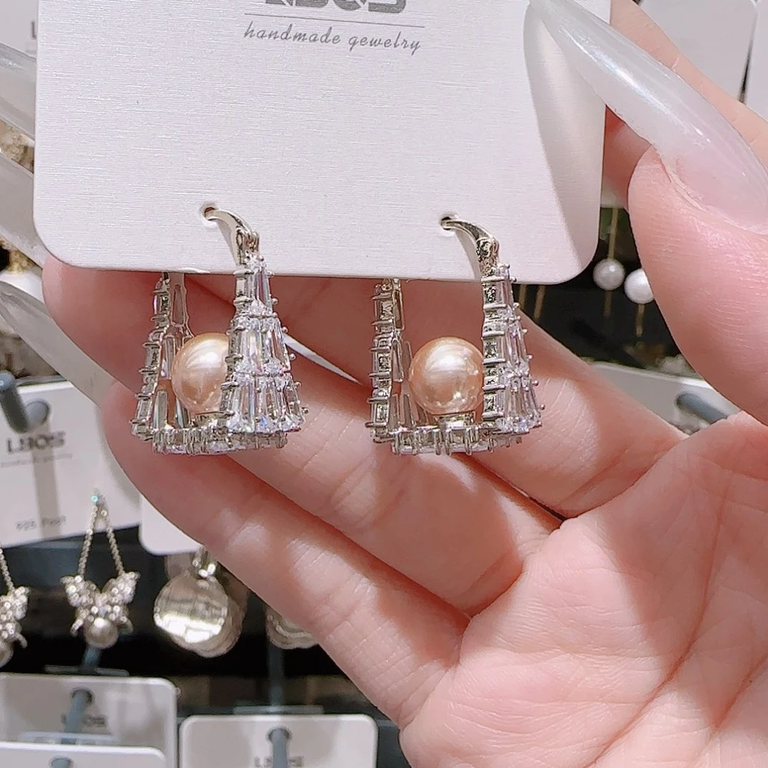 锆石铜合金925银耳环