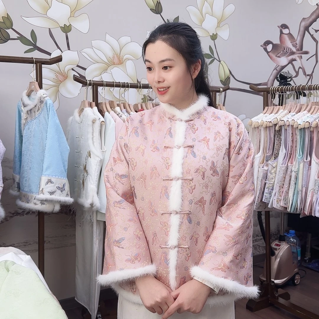 刺绣8号宋锦棉衣外套