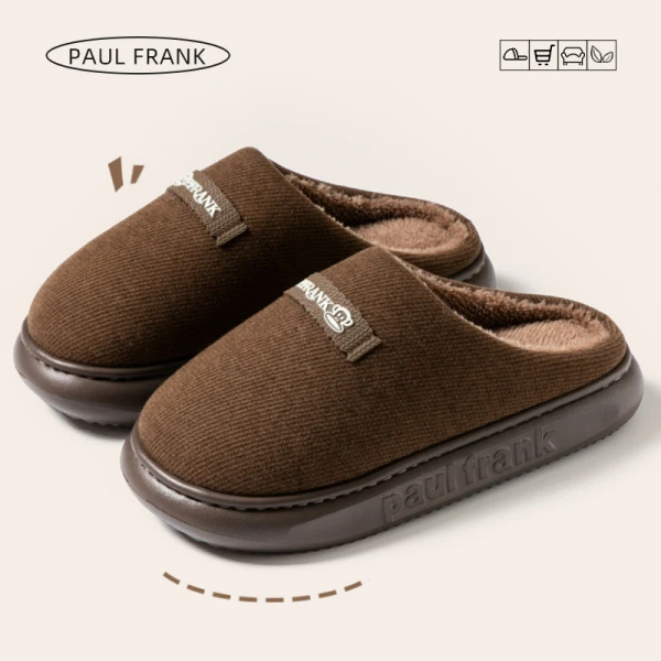 大嘴猴棉拖鞋女款女士冬季新款室内简约保暖加绒家居厚底月子鞋冬