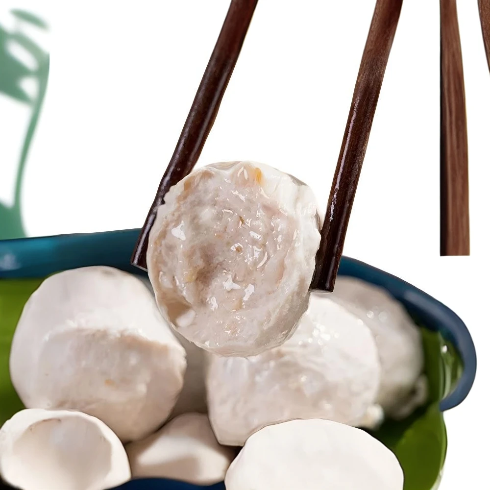 正宗山东特产传统工艺制作猪肉丸子大席丸子汤烧烤丸子家乡的味道