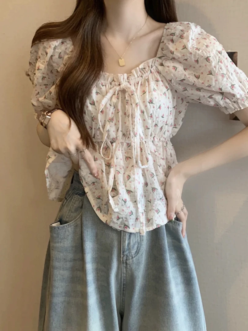 001-099 直播间孤品新款显瘦百搭上衣美式辣妹短款夏季直