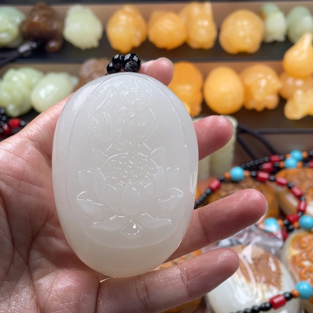 美***天石材古青石手把件