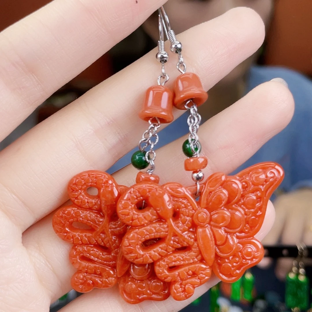 翡翠未镶嵌耳饰饰品