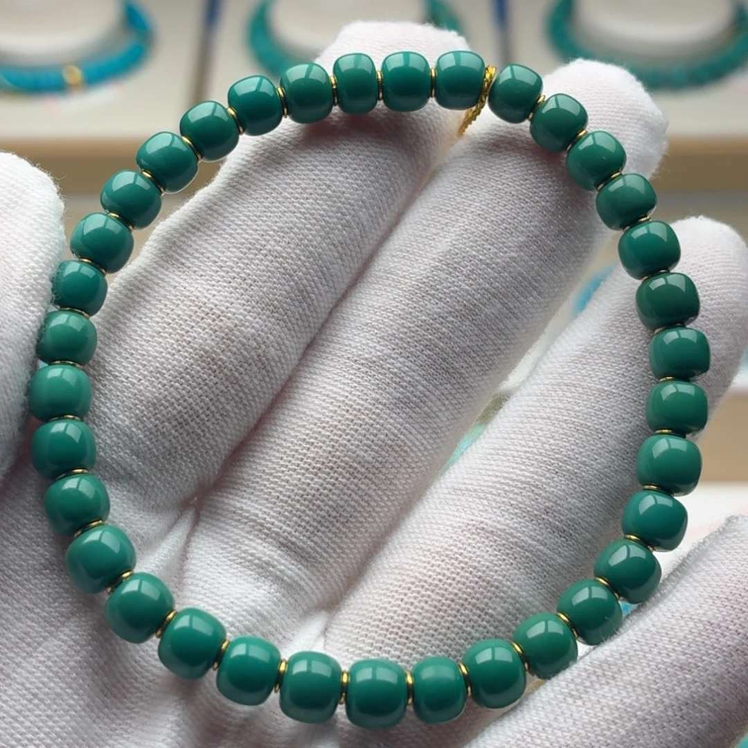 绿松石18K金镶嵌珠宝奇石