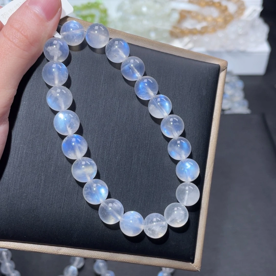 不***泥长石手链未镶嵌蓝月光9.8m