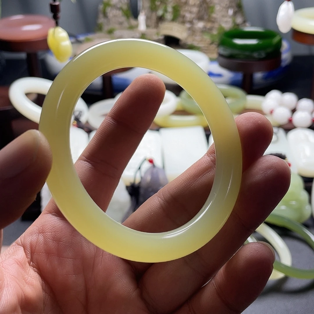 静***吖54圈口黄口细圆条美人手镯