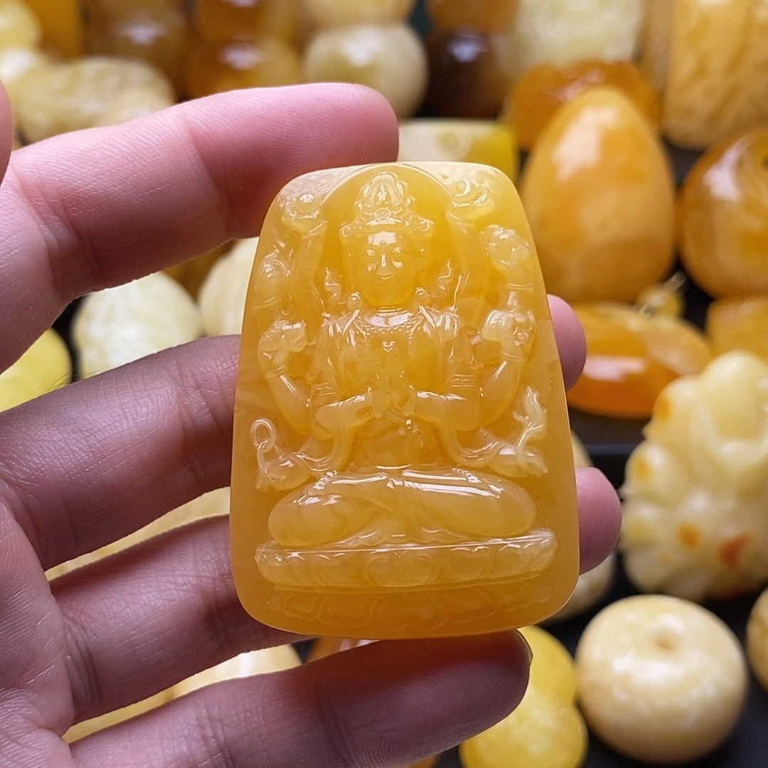 琥珀颈饰未镶嵌琥珀蜜蜡吊坠