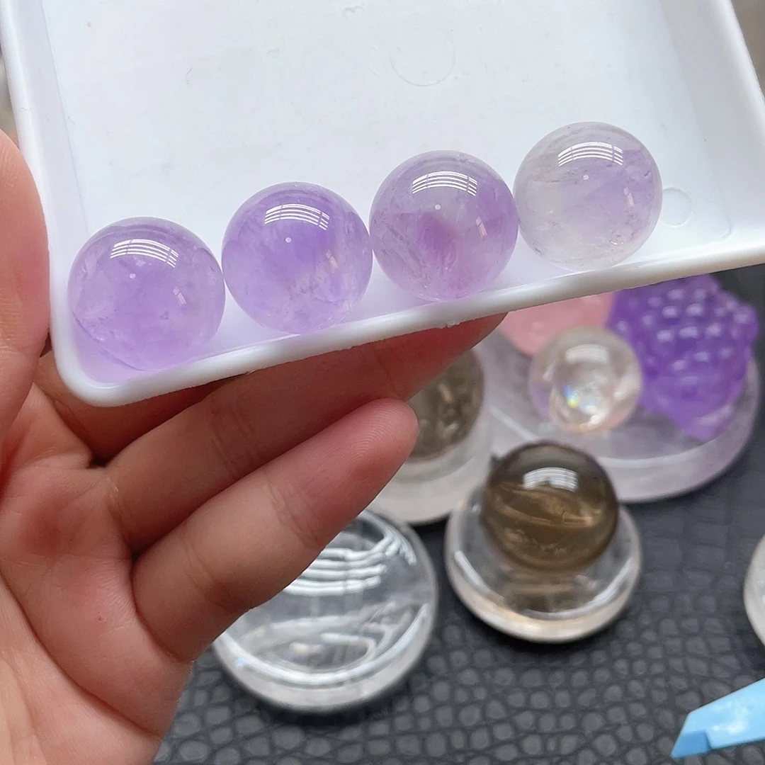未镶嵌珠宝半成品水晶1紫水晶球2-2.1cm