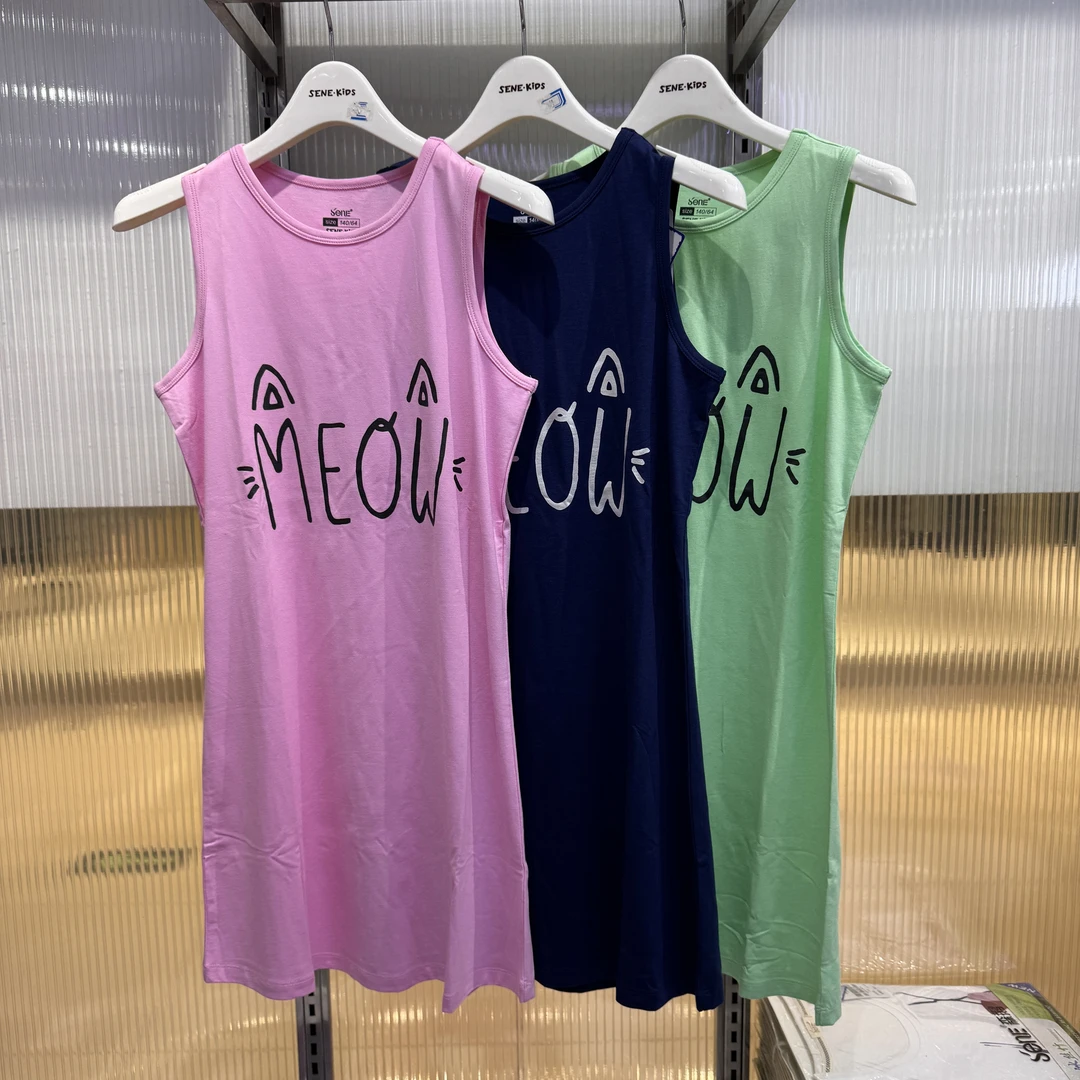 森鹅女童无袖半袖裙子