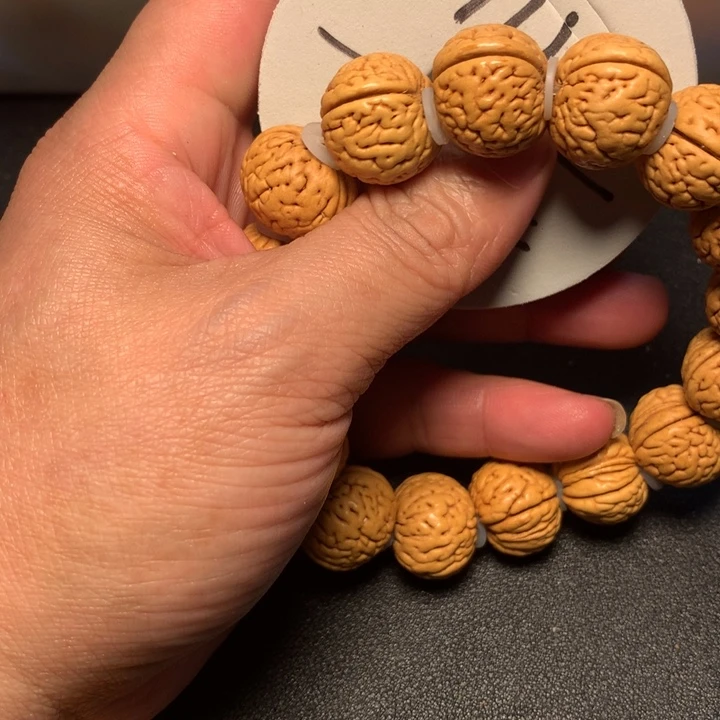 桃核手串22号健健康康快乐