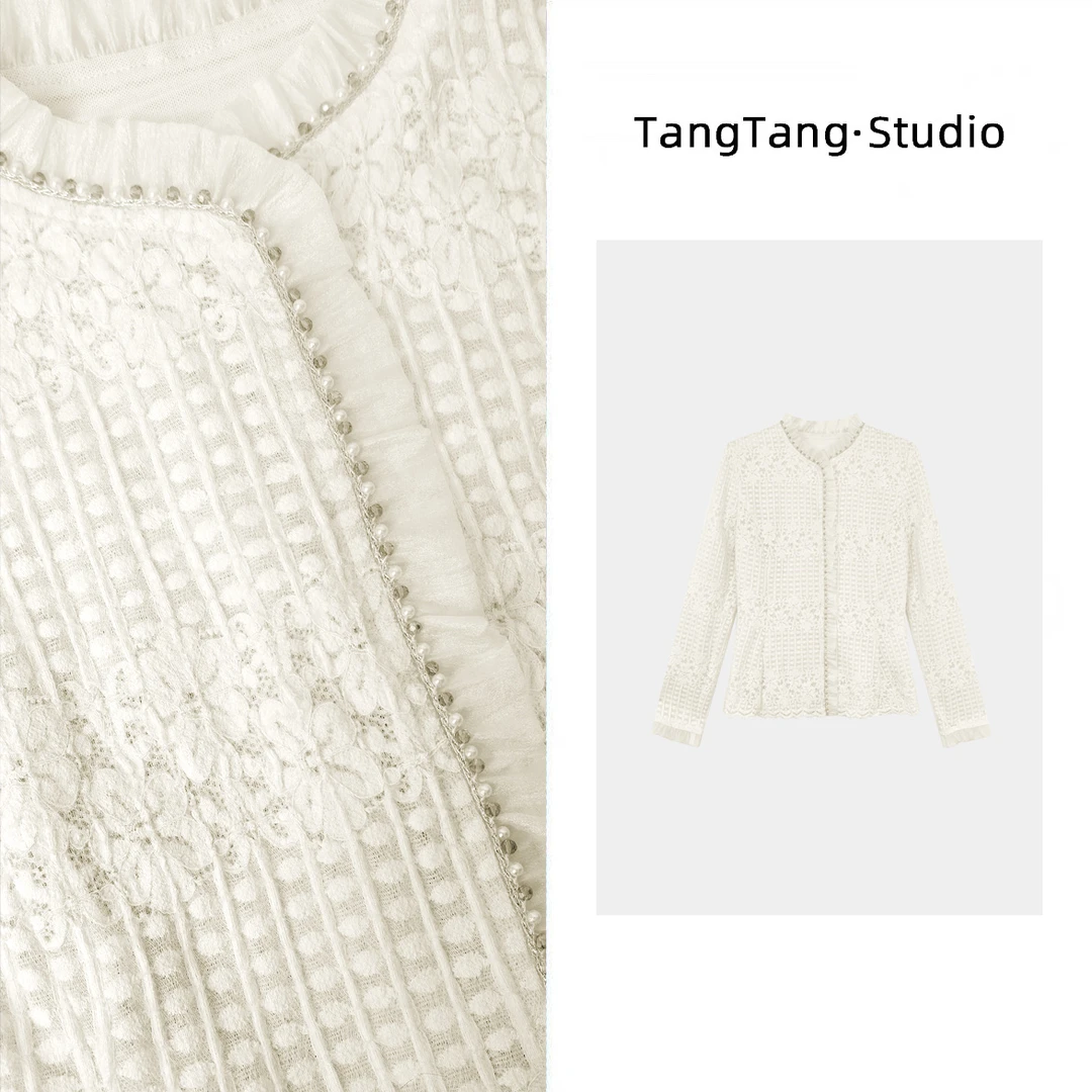 【TangTang·Studio】珍珠衬衫上衣高级气质女装气质上衣-113803