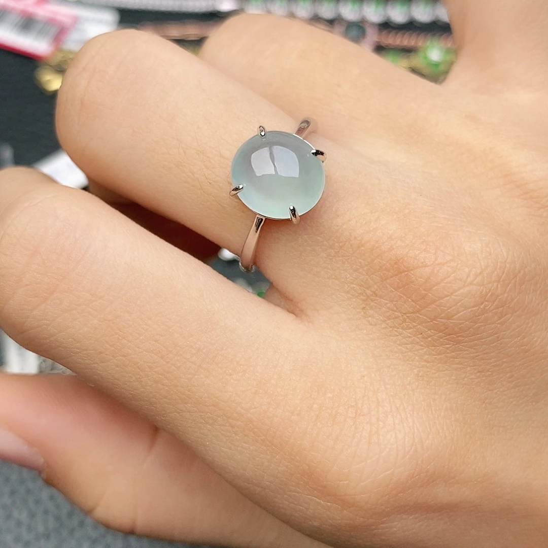 翡翠银S925镶嵌戒指