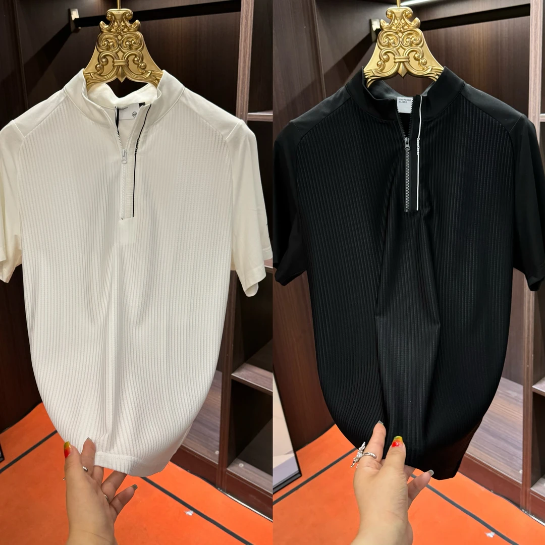 「星漓轻奢出品」76002/XINGLI/2025/高端欧货短袖立领拉链款T恤