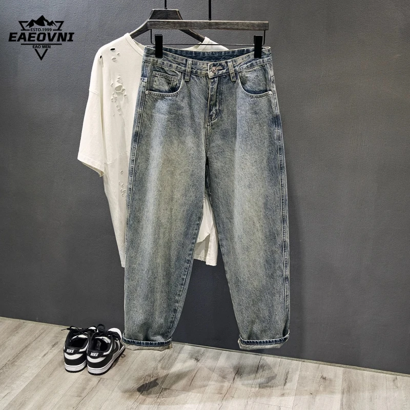 速抢！春季男款潮牌阔腿牛仔裤，宽松直筒，vibe 风高街复古超吸睛
