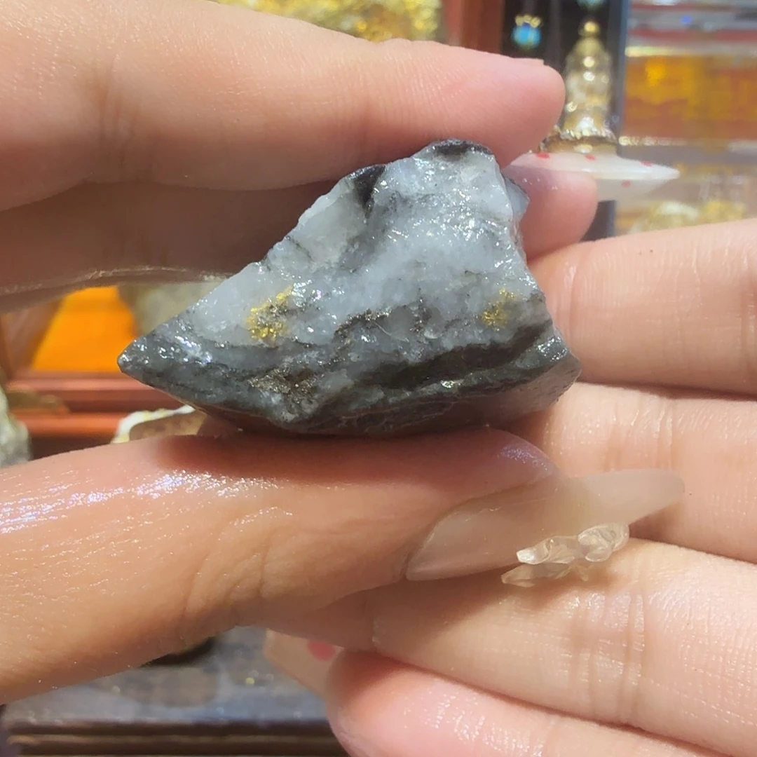 回41.7g聚金阁天然明金矿标