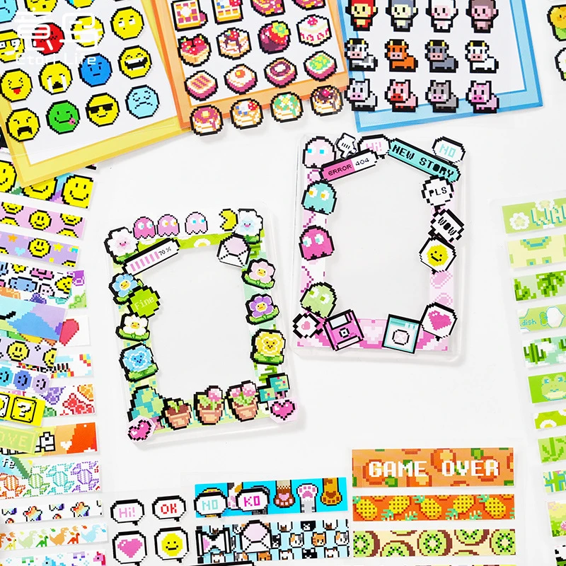 意鸟etori 不干胶贴纸 像素游戏系列 手帐咕卡素材DIY装饰贴画6款