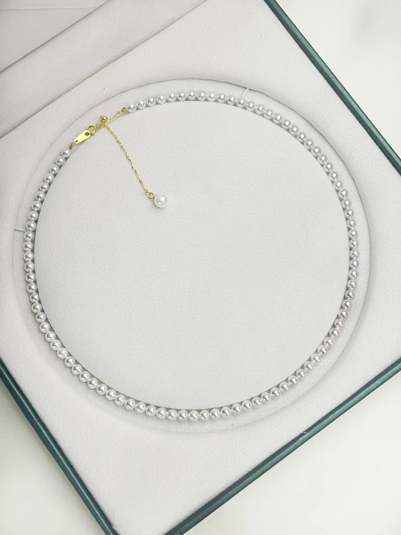 3-5mm极光正圆小米珠项链简约百搭baby珠