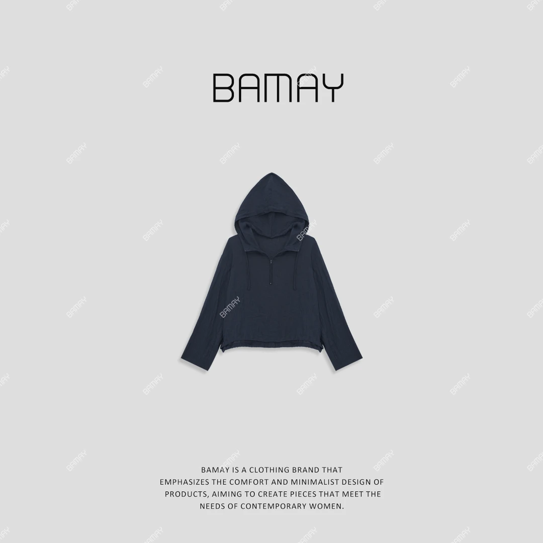 【一喜专属】冬季长袖洋气休闲帽衫打底衫BM2402XS0004Z