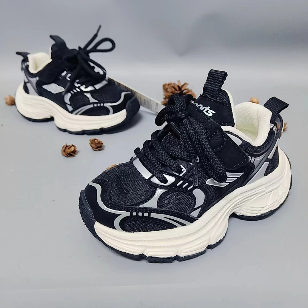 默认微瑕2025春季新款透气运动鞋儿童老爹鞋轻便女童鞋跑步鞋厚底