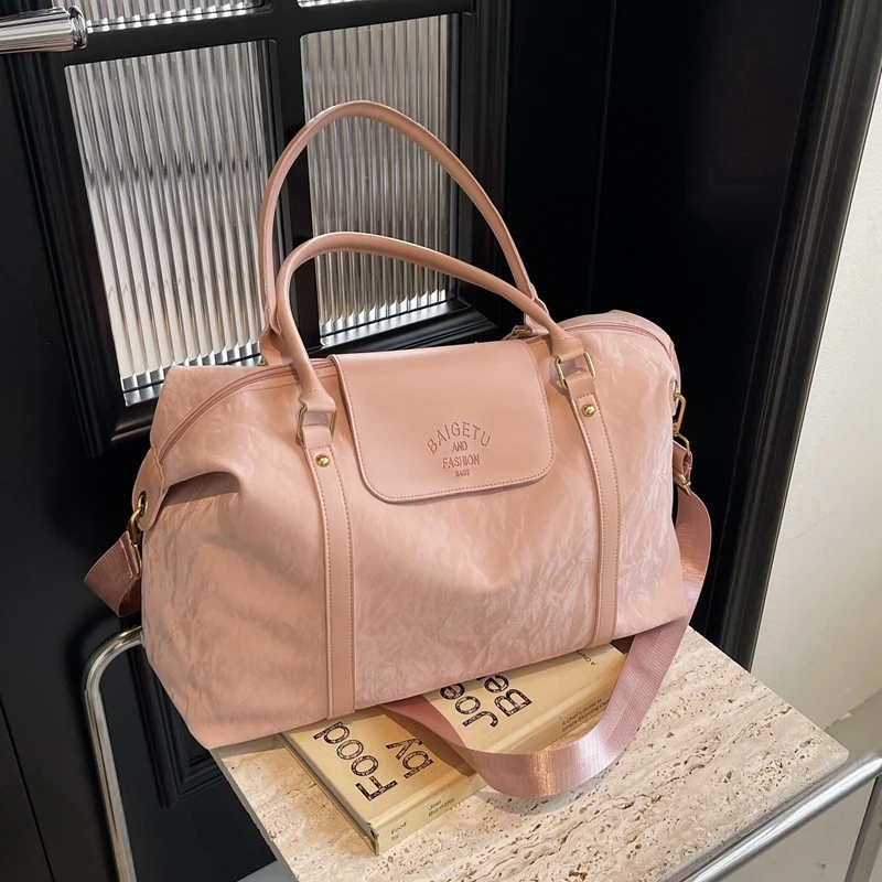 大容量手提行李包收纳袋短途旅行包便携多功能可套拉杆运动健身包