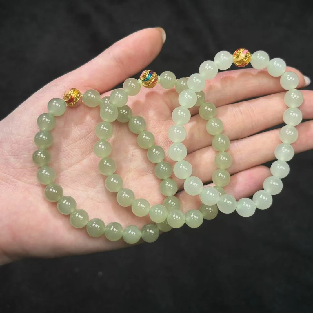 【举石珍宝阁】TH0416-018-41和田玉手串18k（一件/多样性/约7mm+）F