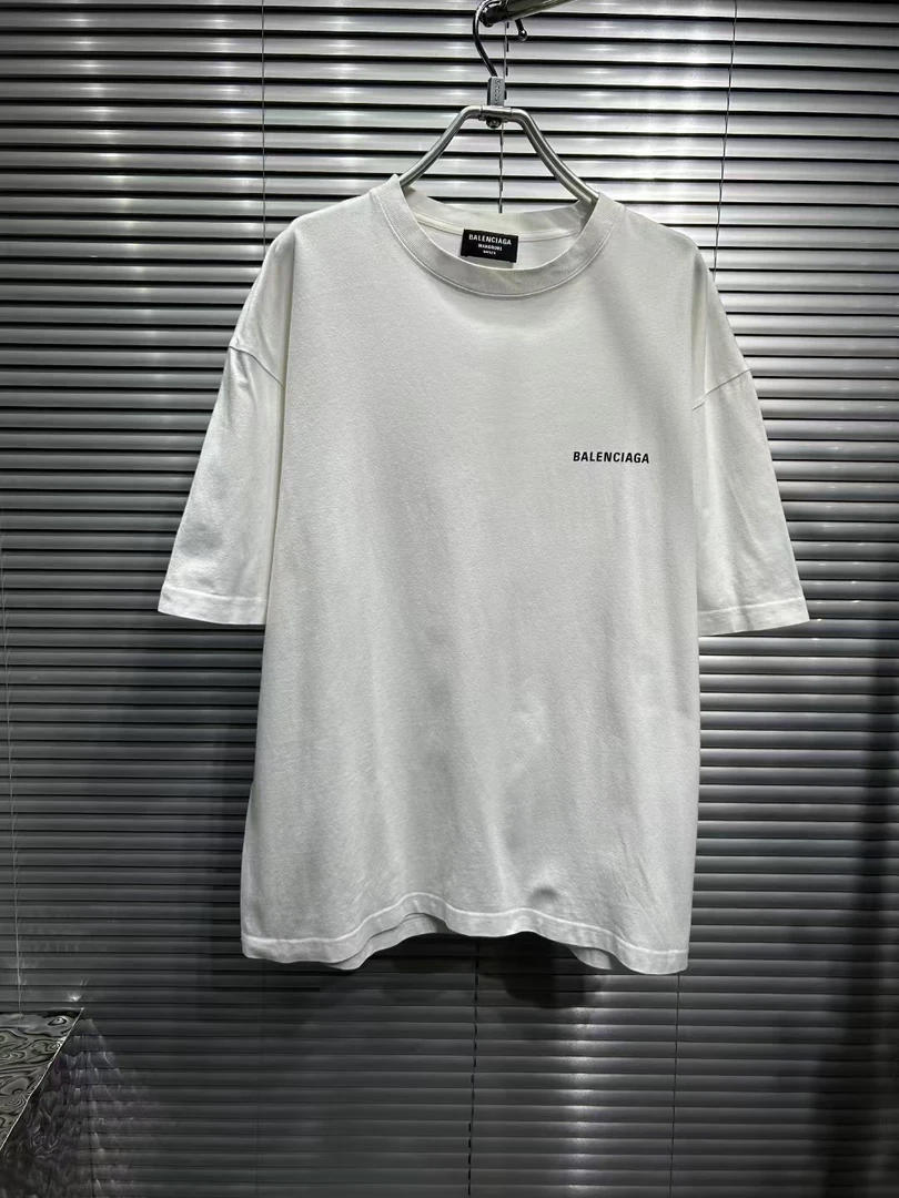 99新 Balenciaga/巴黎世家 胶印白色短袖 os s码