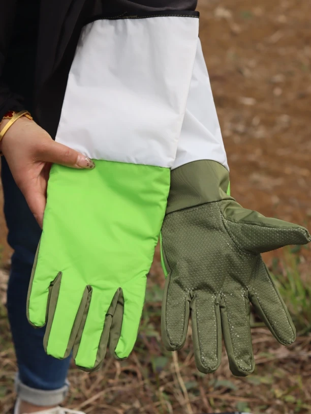 抓马蜂专用手套爬树地蜂通用手套虎头蜂金环黑尾专用马蜂服手套