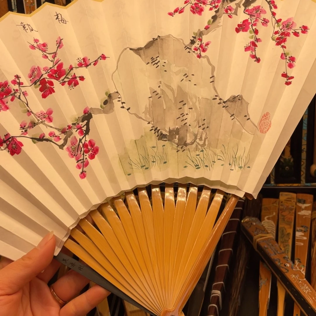 扇子宝剑双合配手绘扇面