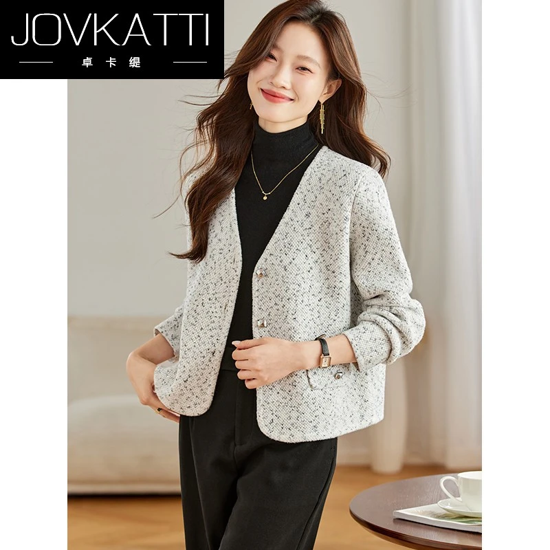 小香风气质短款外套女2025新款春秋独特好看小个子百搭亮片开衫