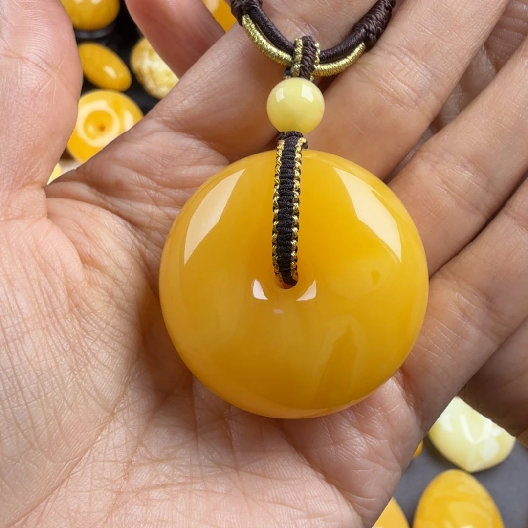 L***.琥珀未镶嵌颈饰纯天然琥珀蜜蜡无优化
