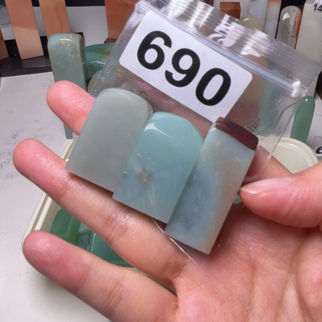 老挝石天青石天青石3个扁章