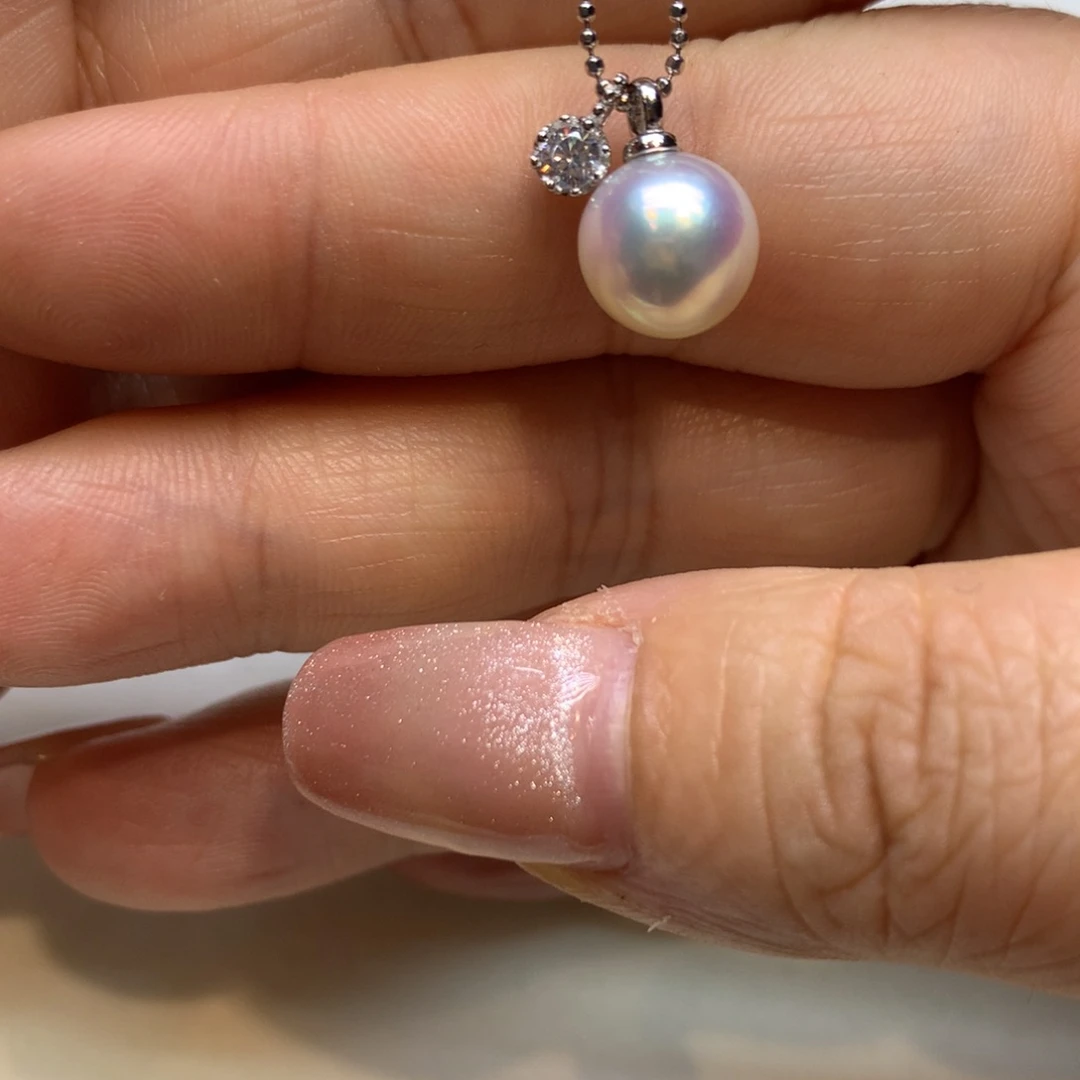 颈饰银S925镶嵌海水珍珠