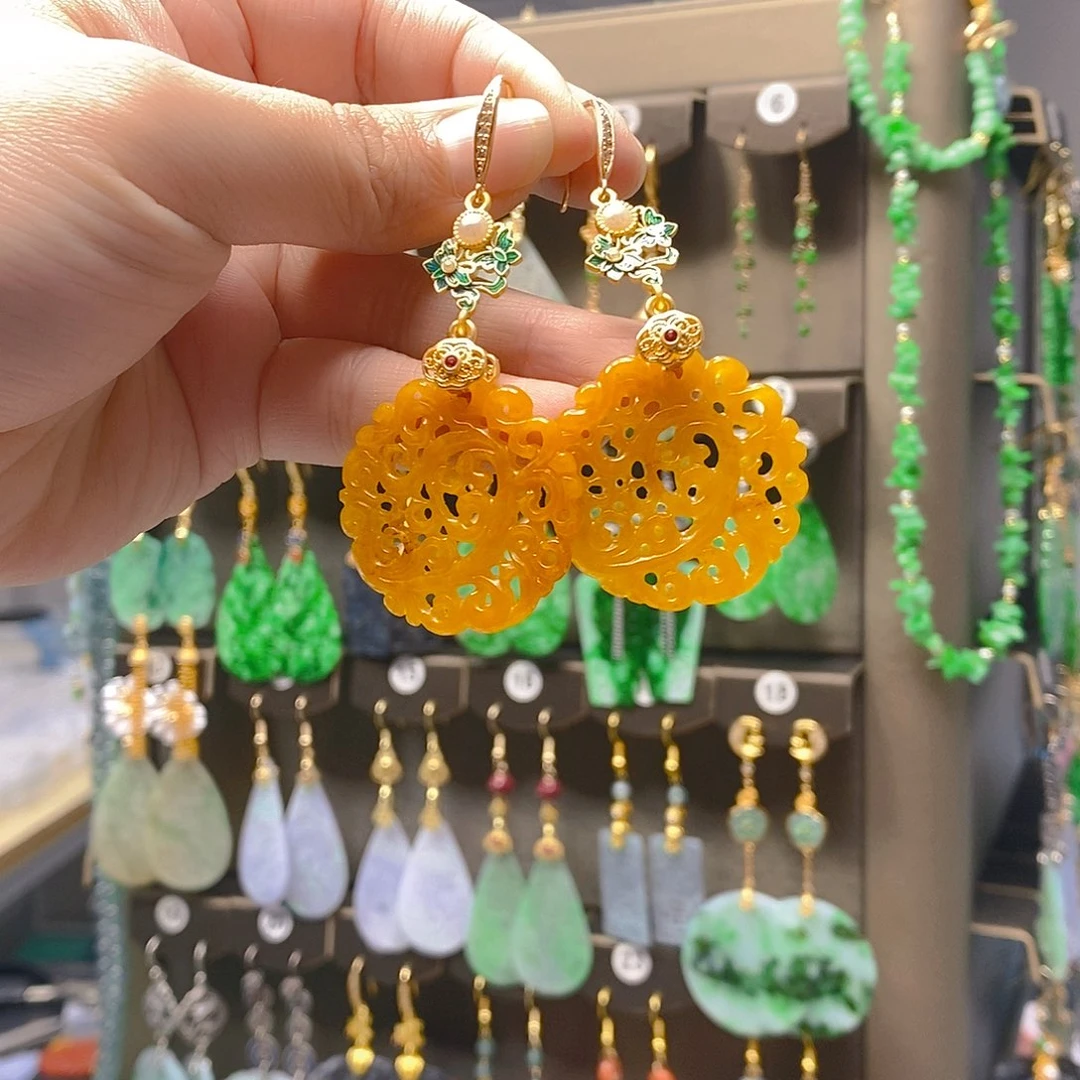 未镶嵌翡翠耳饰翡翠