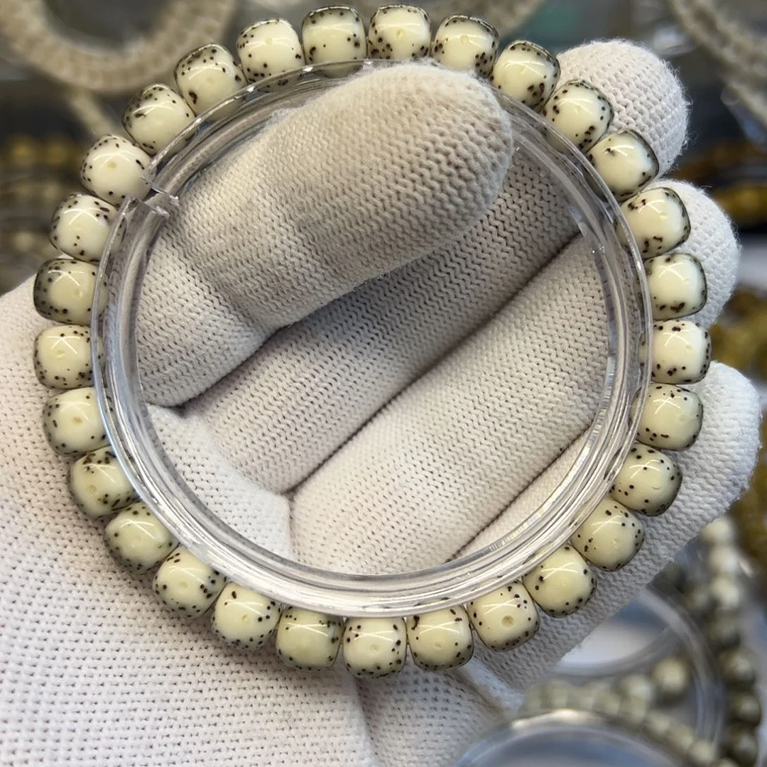 星月菩提手串骨瓷白通体留白8✖️7