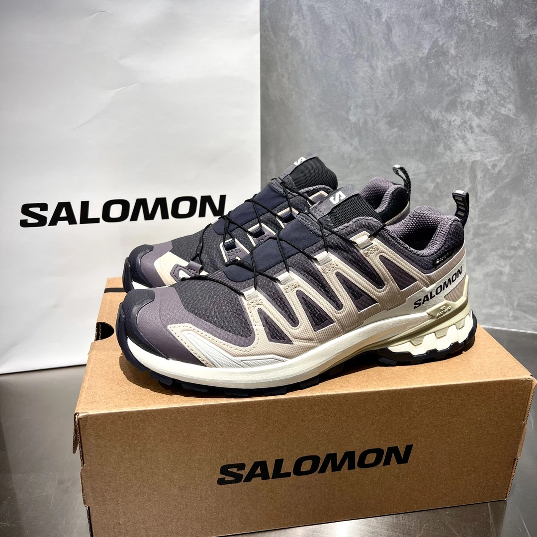 SALOMON萨洛蒙XA PRO 3D V9 GTX深灰黑低帮运动户外徒步鞋 477447