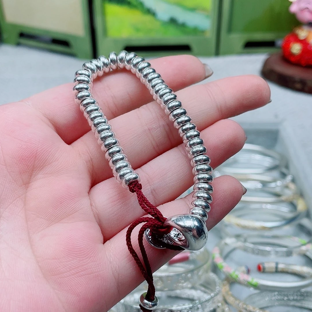 非金属小盘缠银扣手链（新粉专享）