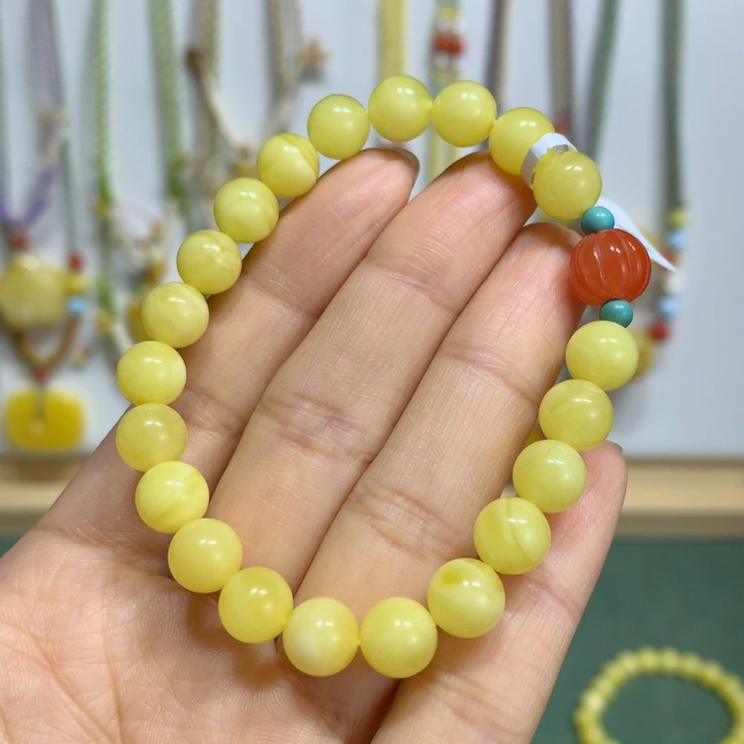 蜜蜡手链未镶嵌8mm尺寸