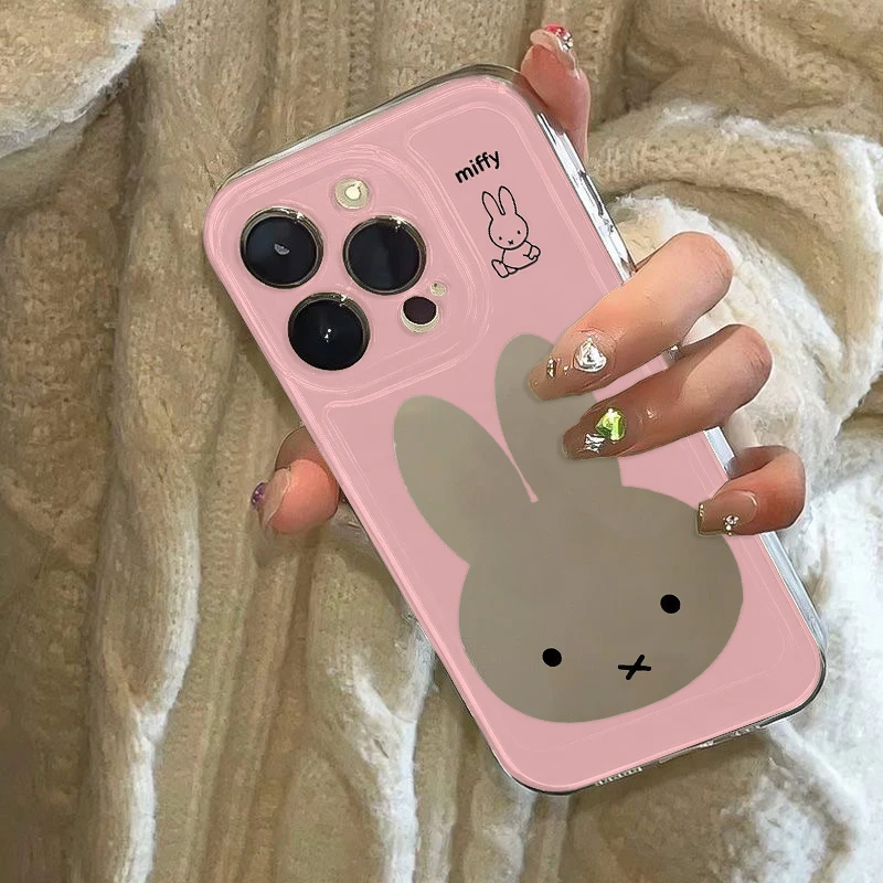 新款搞怪适用苹果17/16promax透明软创意趣味卡通可爱兔子手机壳
